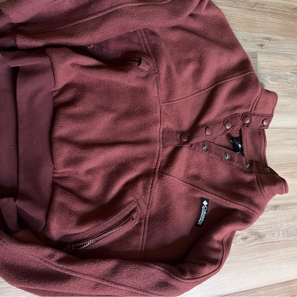 Columbia Maroon Fleece Pullover